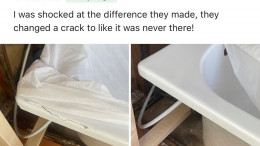 Damaged acrylic bath repair